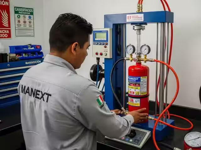 Prueba hidrostática NOM-154-SCFI para cilindros de extintores en CDMX — cada 5 años