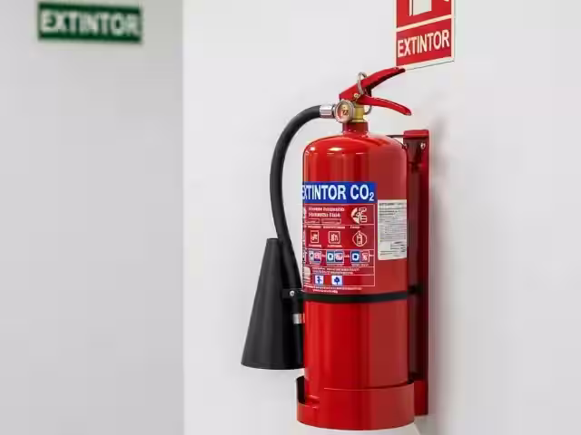 Extintor CO₂ para data centers y equipos electrónicos