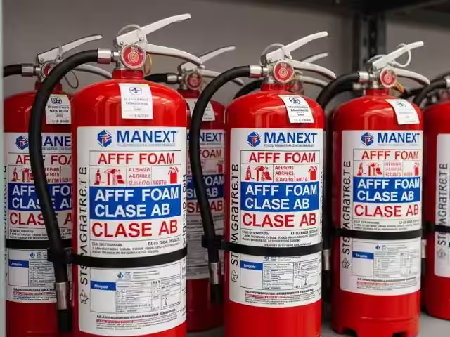 Extintor AFFF clase AB para plantas industriales, bodegas de materiales inflamables y almacenes de solventes