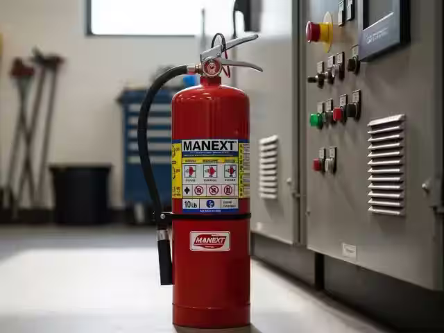 Extintor portátil CO₂ de 10 libras con corneta de descarga